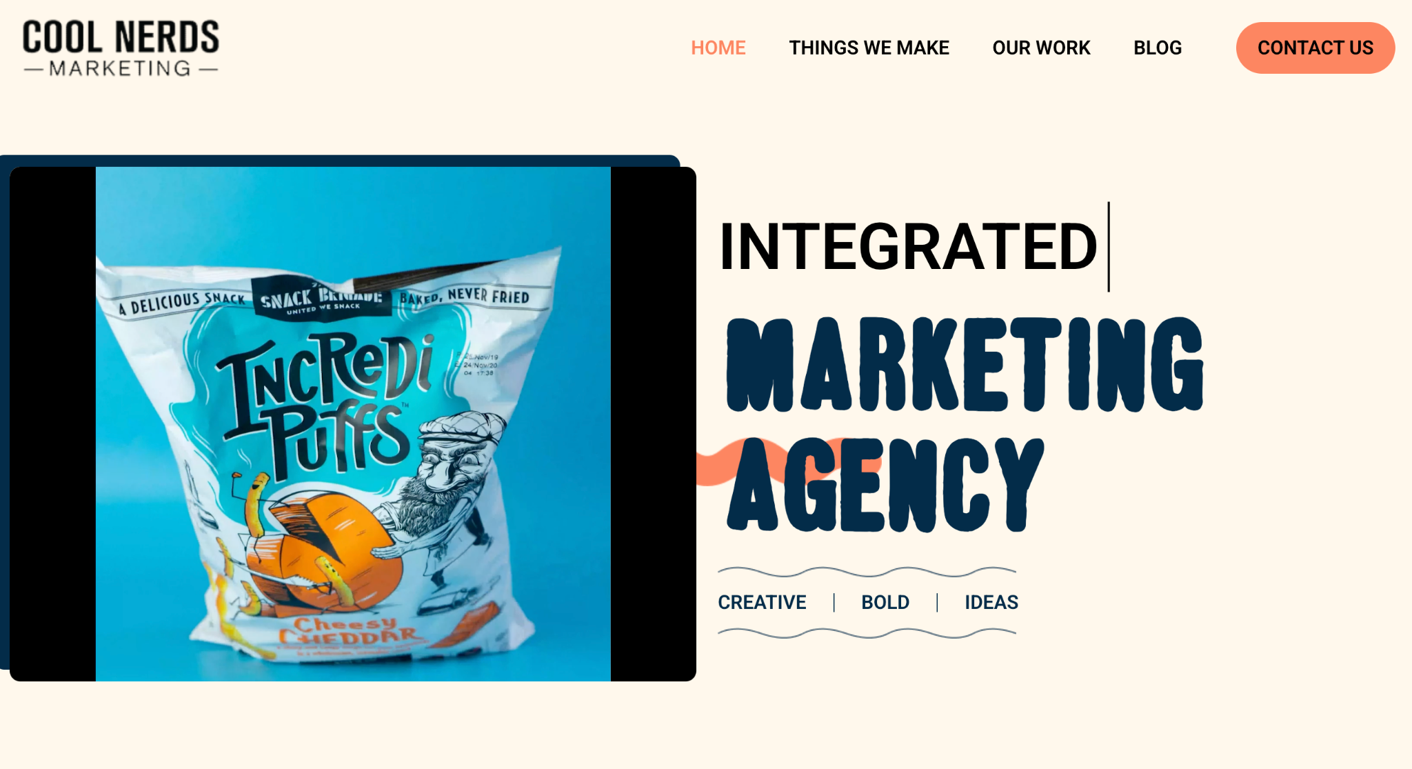 Aktiv Line Marketing website showcasing CPG social media agency creative work